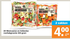  groentenpakket 2 400 roerbak mexicaans broccoli bloemkool sperziebonen mais kidneybonen hollands mexicaanse hollandse roerbakgroente zakken 