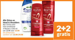  elvive conditioner shampoo 2 4 100 250 hor head shoulders shampooing paris color vive classic clinically proven flessen ml varieeren rode uv filter gekleurd haar highlights kleur beschermende herleeft beschermt 