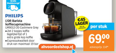  philips nespresso apparaten 1 2 19 20 45 barista cashmere grey kopjes koffie kop espressokwaliteit druk maximaal bar stuk 69 