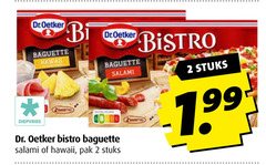  dr oetker diepvriespizza 2 diepvries dr. baguette salami bistro hawaii pak stuks 