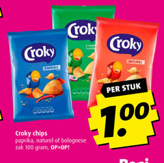  croky chips 100 paprika naturel bolognese zak stuk 