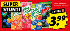  taksi dubbelfrisss fruitdrank 1 3 10 40 100 1500 suiker super dubbel frisss rijk vitamine fruit sinaasappel mandarijn appel framboos cranberry verfrissend boordevol perzik pak ml stuks 3.99 