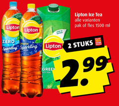  lipton ice tea 2 15 1500 zero pak fles ml original sparkling stuks green 