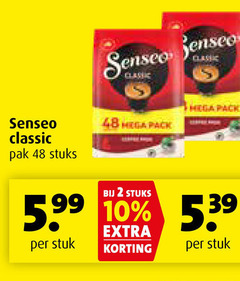  douwe egberts senseo koffiepads 2 10 48 classic pak stuks 5.99 stuk 