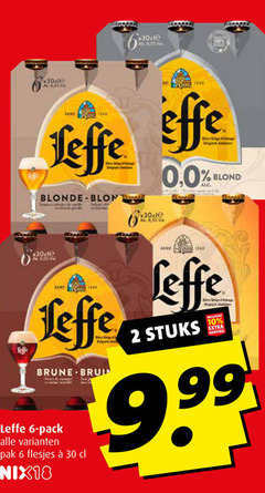  leffe speciaalbieren 2 6 10 30 40 99 100 blonde blom say effe blond brune bruin pack pak nix18 stuks 