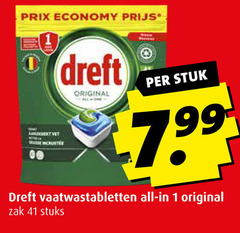  dreft vaatwasmiddel 1 economy original stuk vaatwastabletten all zak stuks 