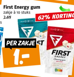  kauwgom 10 energy gum zakje stuks chewing hint 