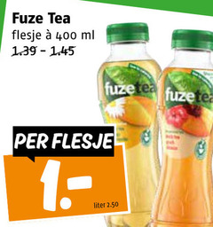  fuze tea ice 400 flesje ml fuzetea liter 