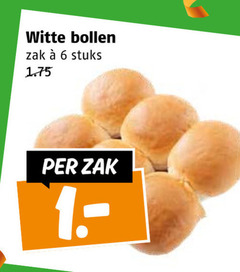  bolletjes 6 witte bollen zak stuks 