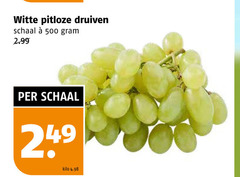  druiven 500 witte pitloze schaal kilo 