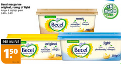  becel margarine 3 100 150 original romig light kuipje 225 250 hart kilo v.a. rijk natuurlijke omega 5 munten supermarkten plantaardig 