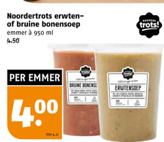  noordertrots soep 950 erwtensoep bruine bonensoep emmer ml trots noorder liter 