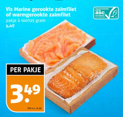  gerookte zalmfilet vis marine warmgerookte pakje 100 kweek gecertificeerd asc-aqua.org kilo v.a. 