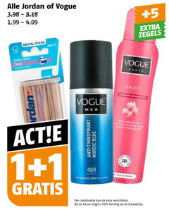  vogue deodorant 1 50 100 jordan dental sticks 5 zegels men enjoy perfume anti transpirant nordic blue and sweet white combinatie kassa 