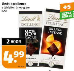  lindt chocolade 2 100 excellence tabletten kilo cacao dark 5 zegels orange intense noir feuillet 