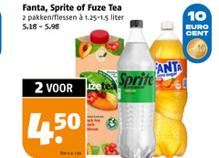  fuze tea sprite fanta frisdrank ice 2 10 pakken flessen liter cent 4 50 v.a. zero sugar 