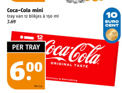  coca-cola cola 10 12 150 coca mini tray blikjes ml cent 60 liter original taste refreshing 