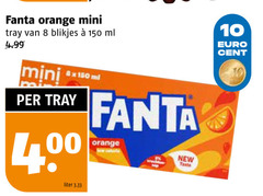  fanta frisdrank 8 10 150 orange mini tray blikjes ml liter new taste cent 