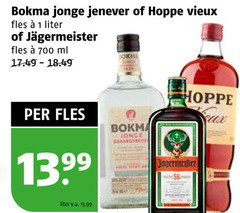  jagermeister hoppe bokma vieux kruidenbitter jenever 1 700 jonge fles liter ml v.a. 