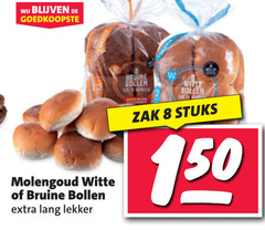  bolletjes 8 150 molengoud witte bruine bollen lang zak stuks 