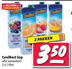  coolbest fruitdrank 1 2 10 100 350 juice funky forest pakken orang sap liter 