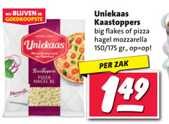  uniekaas geraspte kaas pizza hagel xl big flakes mozzarella 150 zak 