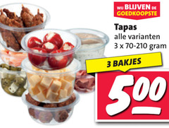  tapas 3 500 bakjes 