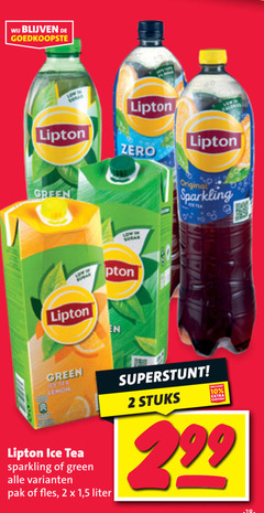  lipton ice tea 2 10 99 green zero original sparkling lemon pak fles 1 5 liter stuks 