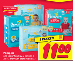  pampers luiers 2 3 10 baby day pants pakken premium protection 