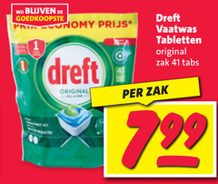  dreft vaatwasmiddel economy original vaatwas tabletten zak tabs 