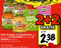  hak appelmoes groenteconserven 2 100 l open kikker erwten doperwtjes groente stazakken pakken stuk pak kikkererwten 