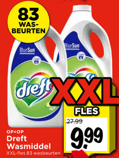  dreft wasmiddel beurten professional xx xxl fles wasbeurten 