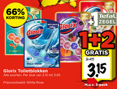  glorix toiletblok 1 2 5 aroma fresh anti kalk ocean blauw water toiletblokken soorten stuk white rose tefal zegel pack 