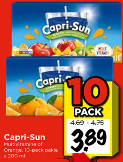  capri-sun fruitdrank 10 200 capri sun multivitamine orange pack pakje ml multi vitamin 3 