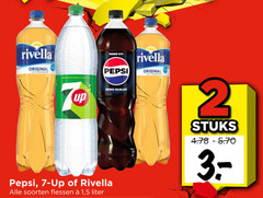  rivella 7-up pepsi cola frisdrank 2 7 original up zero sugar stuks soorten flessen 1 5 liter 