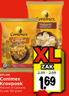  conimex kroepoek 120 naturel cassave voordeel xl zak 