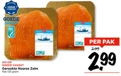  gerookte zalmfilet visboer kweek vangst noorse zalm pak 3.99 