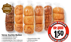  bolletjes 6 150 bakkerij verse zachte bollen hotelkadetten bruin wit fijn volkoren sesambollen witte puntjes zak stuks zakken minder 