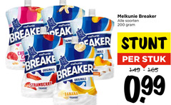  melkunie drinkyoghurt 200 breakers rasp originals strawberry yoghurt breaker soorten banana stuk 