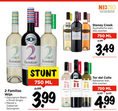  rose witte wijn rode 2 8 18 25 750 nix18 jaar legitimatie alcohol hamersma stevig fris fruitig cabernet reaction sauvignon blanc pinot grigio merlot ml 3.99 droog soepel rosee stoney creek australische soorten colle italiaanse 5.99 