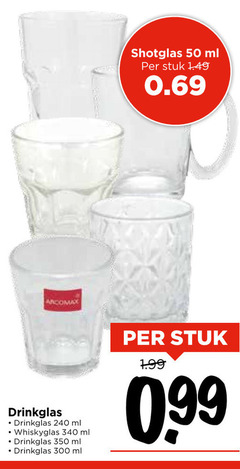  50 240 300 350 shotglas ml stuk drinkglas whiskyglas 