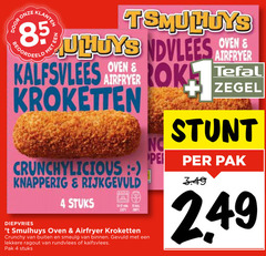  kroketten 4 beoordeeld tefal zegel rundvlees kalfsvlees rok oven airfryer knapperig rijkgevuld stuks pak diepvries crunchy buiten binnen gevuld ragout 