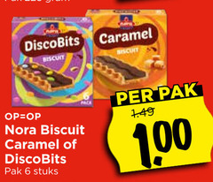  nora biscuit 6 100 discobits caramel pak stuks 