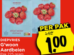  diepvriesfruit 225 zomers diepvries aardbeien pak 1 00 