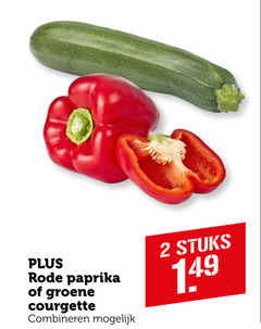  paprika courgette 2 rode groene combineren stuks 