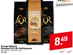  douwe egberts l or koffiebonen 12 28 100 januari du mcafee espresso intense meester joure excellent arabica gold presso onyx intensity coffee beans arabic rijk complex bean zakken zak 