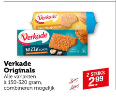  verkade biscuit 2 originale san francisco nizza kokos laagje suiker originals combineren stuks 