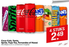  coca-cola fanta fernandes sprite fuze tea frisdrank cola ice 4 25 calories original zero sugar ge suriname refreshing coca hawaii blikjes combineren iced anta stuks 