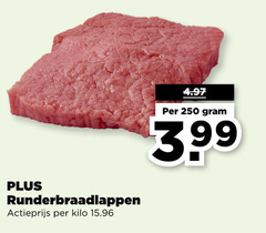  braadlappen 250 runderbraadlappen actieprijs kilo 3.99 