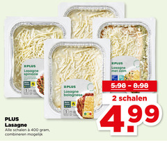  plus huismerk lasagne 1 2 25 180 400 2013 spinazie varkensvlees tomaat geraspte kaas beter leven portemonnee min oven magnetron schalen combineren bolognese nutri score zalm mena 